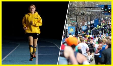 A 12-year-old Ukrainian girl ran 5 kilometers on prosthetics at the Boston Marathon