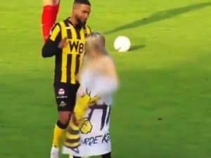 Обнаженная девушка появилась на поле Обнаженная девушка появилась на поле