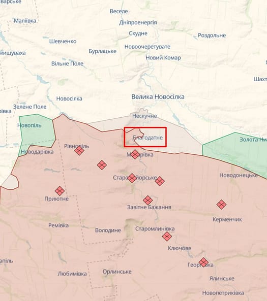 Благодатне на Донеччині - деокуповане!