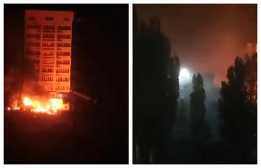 Пожежа та сильні вибухи в Енергодарі! 