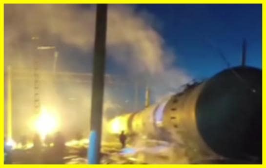 In Russia, attack drones attacked a fuel train