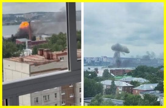 Drones attacked a Russian military plant