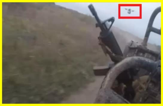 Skillfully evaded a Russian drone at the last moment