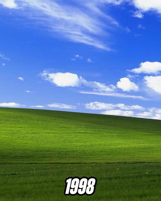 The legendary green hill from Windows XP