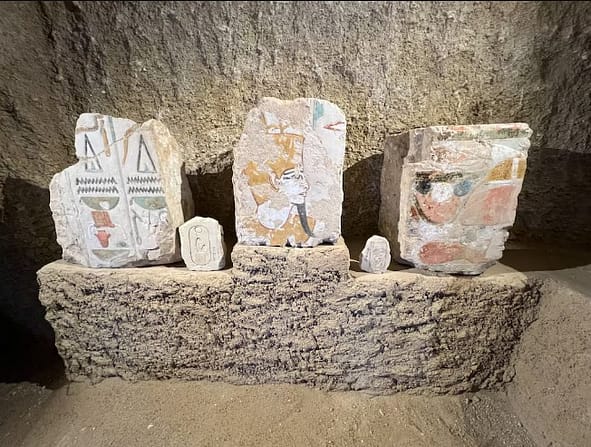 Part of the foundation of the temple of a female pharaoh found