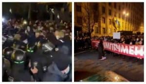 Под Офисом президента начались столкновения