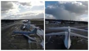 Дрон залетів на аэродром в «Мачуліщі» та сів на літак ДРЛО А-50У 