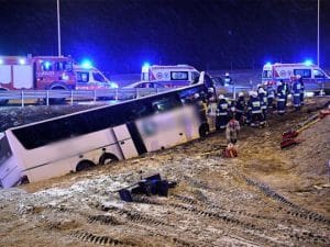 смертельное ДТП с автобусом в Польше