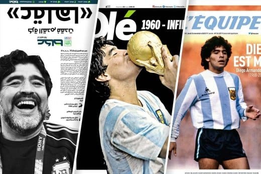 Працівник моргу позує на тлі Марадони в труні