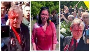 Посла РФ в Польше облили искусственной кровью