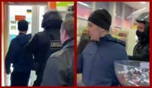 спецназовцы силой вышвырнули из магазина покупателя без маски