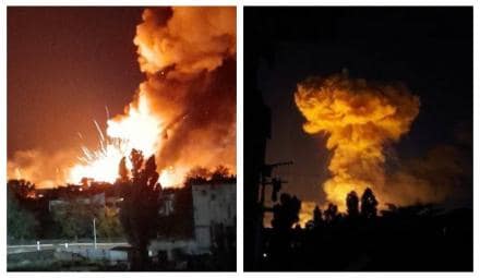 ЗСУ розбомбили склад боєприпасів у Новій Каховці